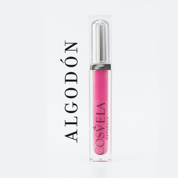 Cosvela lipgloss natural con extracto de macadamia algodón