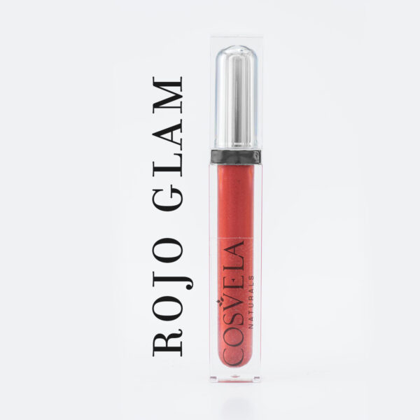 Cosvela lipgloss natural con extracto de macadamia rojo glam